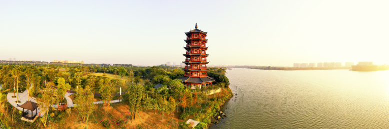 中国广东省东莞市华阳湖湿地公园风光