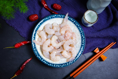 营养美味海鲜食材新鲜青虾仁