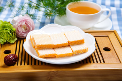 下午茶茶点美食原味威化饼干