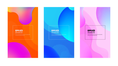 流体渐变多彩渐变海报画册矢量背景，Eps10载体