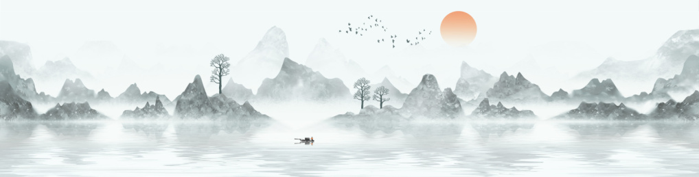 水墨画山水画中国风新中式装饰画