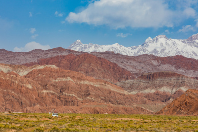 中国新疆南疆阿克苏地区温宿大峡谷秋季自然风光