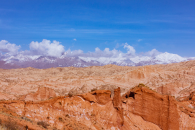 中国新疆南疆阿克苏地区温宿大峡谷秋季自然风光