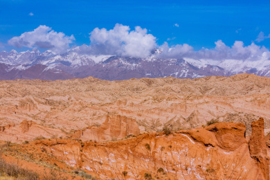 中国新疆南疆阿克苏地区温宿大峡谷秋季自然风光