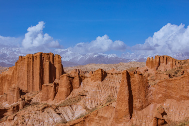中国新疆南疆阿克苏地区温宿大峡谷秋季自然风光