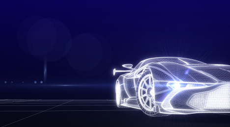 炫酷跑车可视化空间概念场景