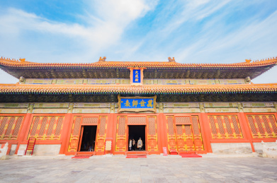 中国北京孔庙国子监大成殿建筑风光