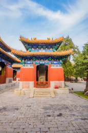 中国北京孔庙国子监碑亭建筑风光