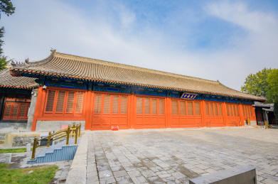 中国北京国子监孔庙彝伦堂建筑风光