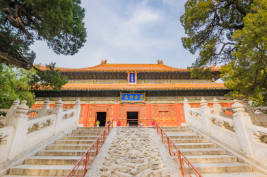 中国北京孔庙国子监大成殿建筑风光