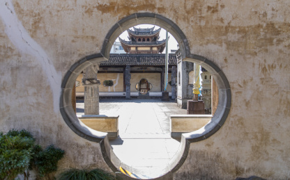 中国安徽黄山市歙县徽商大宅院古建筑景观