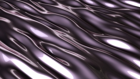 三维渲染的抽象液态金属流体背景