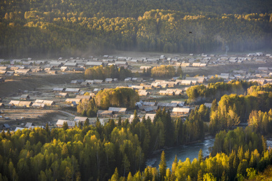 中国新疆布尔津县禾木风景区