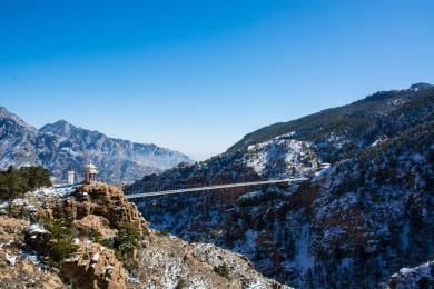 宁夏贺兰山苏峪口国家公园冬日雪后风光