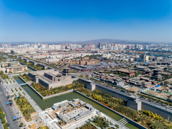 山西大同城墙航拍 亚洲