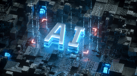 AI人工智能科技抽象三维概念场景