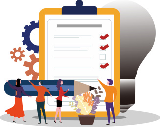 商业团队在讨论创新计划，激发灵感