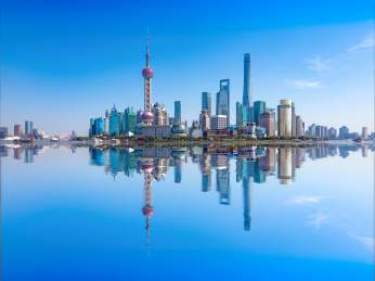 中国上海浦东新区陆家嘴天际线