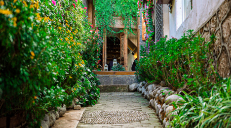 云南省丽江市的大研古城原建筑