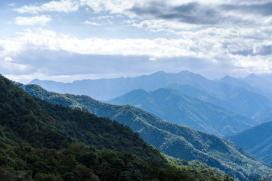四川绵阳平武药丛山群山风光
