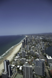 澳大利亚黄金海岸海边沙滩高楼