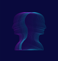 人像侧脸矢量插画设计素材