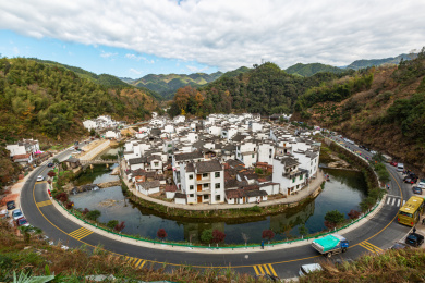 中国江西省婺源县菊径村建筑风光