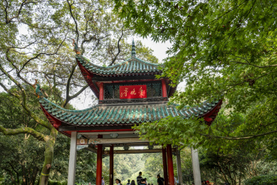 中国四大赏枫胜地－长沙岳麓山爱晚亭风光