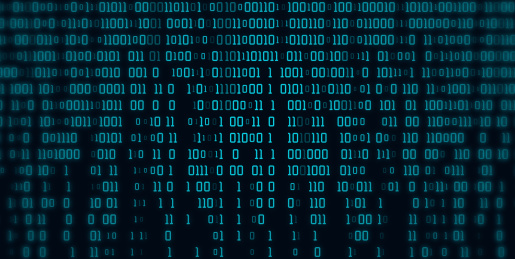 二进制代码0和1的数字矩阵背景