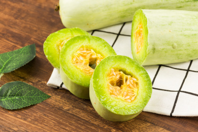 香甜可口的水果羊角蜜瓜切片