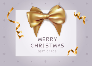 圣诞节题材 金蝴蝶结贺卡背景 