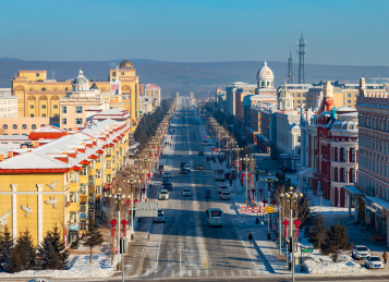 冬季的漠河县城
