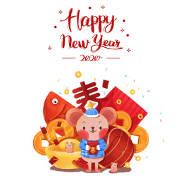 小老鼠拜年恭喜发财发红包