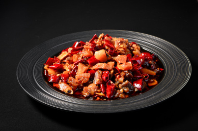 四川自贡盐帮菜品干煸冷吃兔