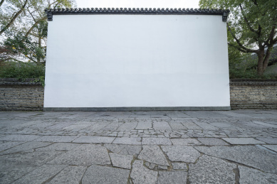 中式户外黑瓦白墙 墙