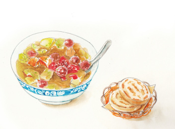 手绘陕西美食胡辣汤