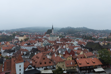 捷克克鲁姆洛夫小镇秋季风景