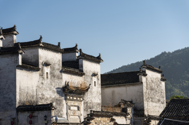 安徽黄山宏村精美的徽派建筑艺术