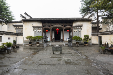 安徽省黄山歙县徽商大宅院明清时期传统徽派民居建筑艺术景观