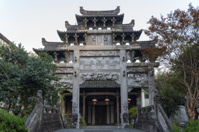 安徽省黄山歙县徽商大宅院明清时期传统徽派民居建筑艺术景观