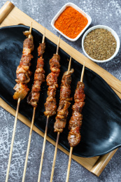 美味的烤羊肉串