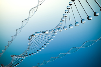 医疗科学观察微观世界下的DNA物质