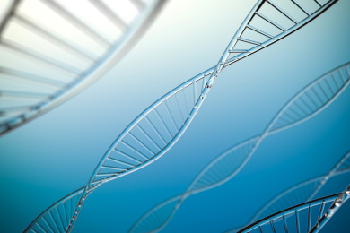医疗科学观察微观世界下的DNA物质