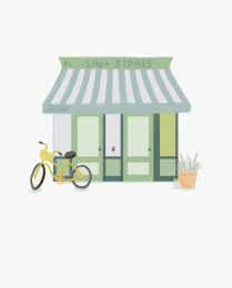 欧洲小店插画