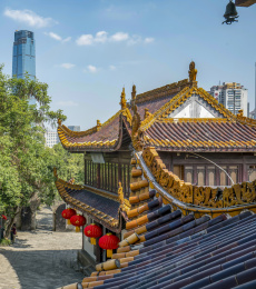 湖南长沙地标－古楼天心阁风光