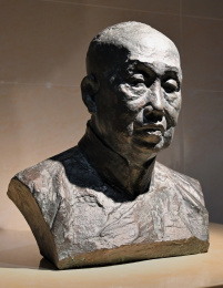 中国近代著名书画艺术大师-吴昌硕头像雕塑