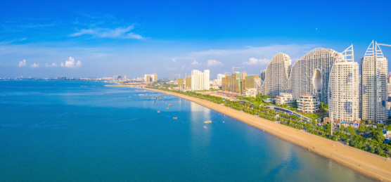 中国广西北海市滨海城市风光