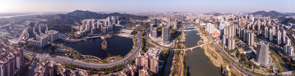中国广州南沙自贸区城市建筑风光