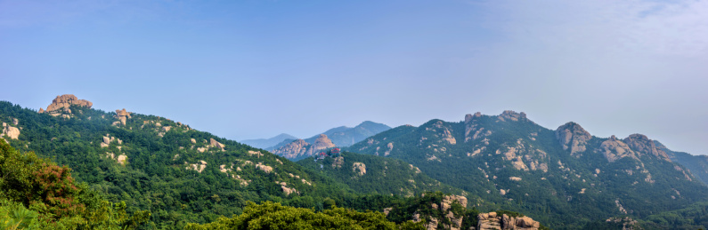 中国山东省青岛市崂山太清游览区全景