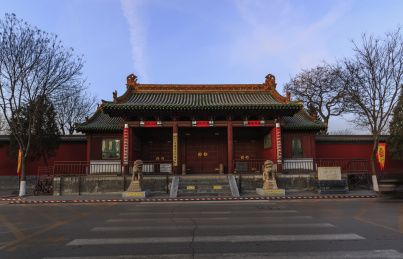 中国山西朔州崇福寺入口全景